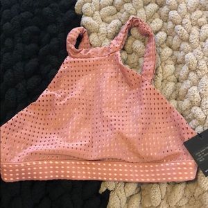 Acacia Swimwear Pink Eyelet Bikini Top
